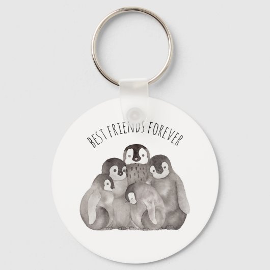 Die besten Freunde Kaiserpinguine Schlüsselanhänger (Vorderseite)