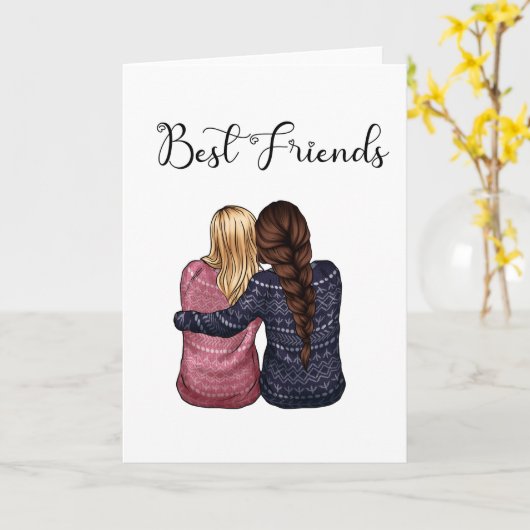 Die besten Freunde Karte (Gelbe Blume)