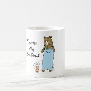 Die besten Freunde Katze und Bär Kaffeetasse