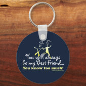 Die besten Freunde kennen den Spaß Schlüsselanhänger (Vorderseite)
