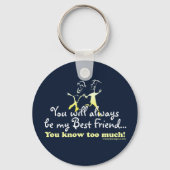 Die besten Freunde kennen den Spaß Schlüsselanhänger (Rückseite)