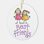 Die besten Freunde Keramik Ornament (Links)