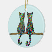 Die besten Freunde Keramik Ornament (Links)