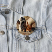 Die besten Freunde! Knopf mit zwei Ponys Button (Beispiel)