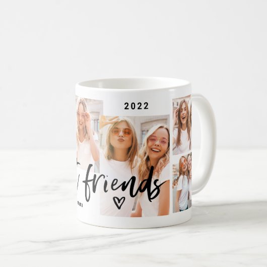 Die besten Freunde | Lässiges Skript und Multi-Fot Kaffeetasse (VorderseiteRechts)