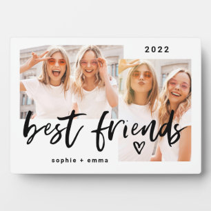 Die besten Freunde Lässiges Skript und Zwei-Foto Fotoplatte