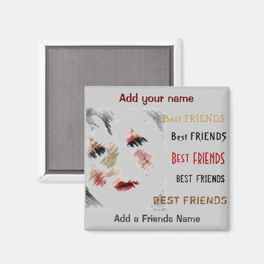 Die besten Freunde Magnet (Vorderseite/Rückseite)