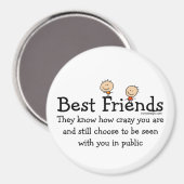 Die besten Freunde Magnet (Vorderseite/Rückseite)