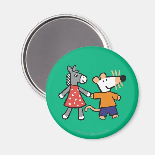 Die besten Freunde Maisy und Dotty Hold Hands Magnet (Vorderseite/Rückseite)