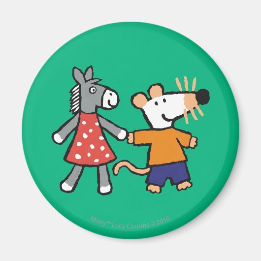 Die besten Freunde Maisy und Dotty Hold Hands Magnet (Vorne)