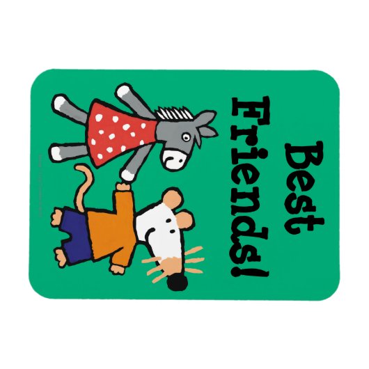 Die besten Freunde Maisy und Dotty Hold Hands Magnet (Horizontal)