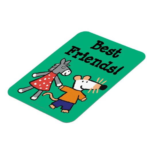 Die besten Freunde Maisy und Dotty Hold Hands Magnet (Linke Seite)