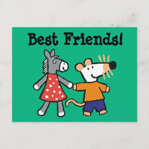 Die besten Freunde Maisy und Dotty Hold Hands Postkarte