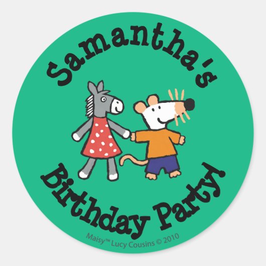 Die besten Freunde Maisy und Dotty Hold Hands Runder Aufkleber (Vorderseite)