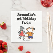 Die besten Freunde Maisy und Dotty Hold Hands Serviette (Beispiel)