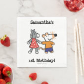 Die besten Freunde Maisy und Dotty Hold Hands Serviette (Beispiel)