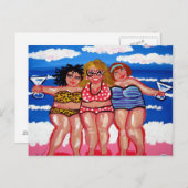 Die besten Freunde Martini Beach Divas Post Card Postkarte (Vorne/Hinten)