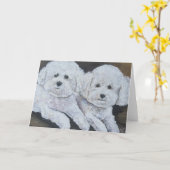 "Die besten Freunde: Mattie & Gucci" - Karte (Gelbe Blume)