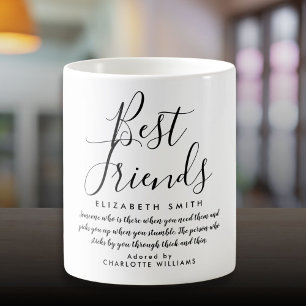 Die besten Freunde Modernes, elegantes Skriptangeb Kaffeetasse