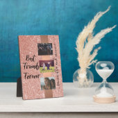 Die besten Freunde Monogram Foto Rose Gold Fotoplatte (Seite)