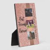 Die besten Freunde Monogram Foto Rose Gold Fotoplatte (Seite)