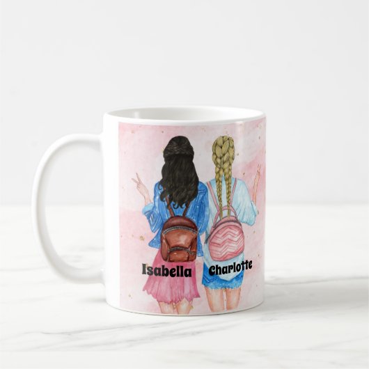 Die besten Freunde Personalisiert Kaffeetasse (Links)