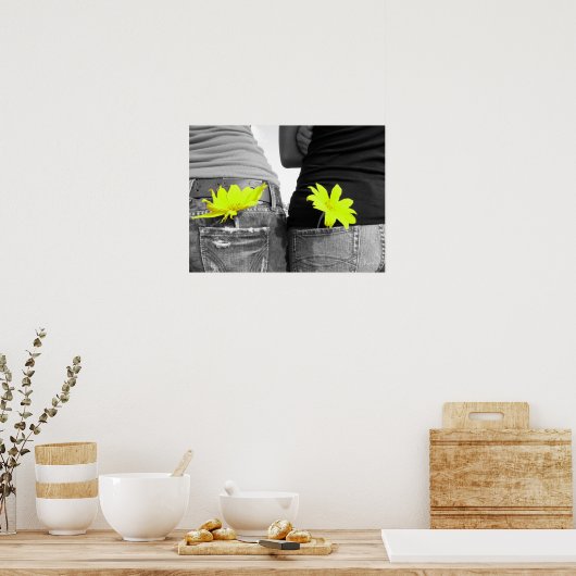 Die besten Freunde Poster Black & White (Küche)