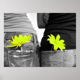 Die besten Freunde Poster Black & White