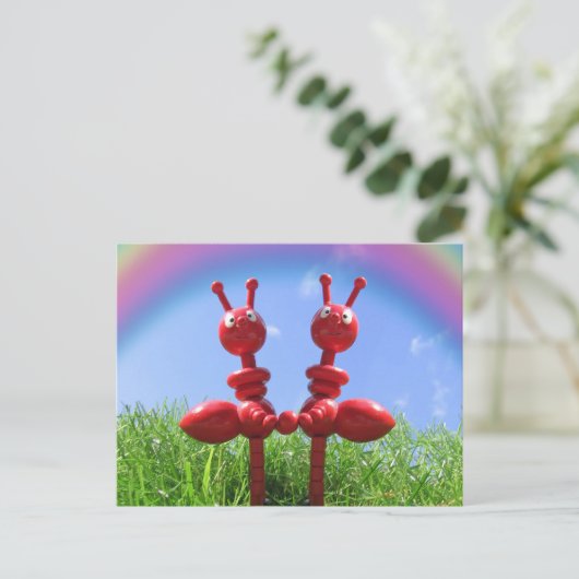 Die besten Freunde Postkarte (Stehend Vorderseite)