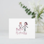 Die besten Freunde Postkarte (Stehend Vorderseite)
