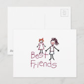 Die besten Freunde Postkarte (Vorne/Hinten)
