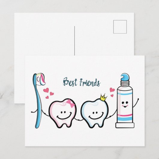 Die besten Freunde Postkarte (Vorne/Hinten)