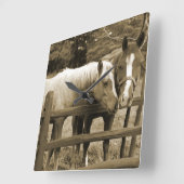 Die besten Freunde Quadratische Wanduhr (Winkel)