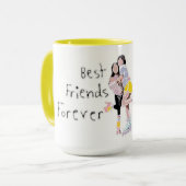 Die besten Freunde Roller Skate Forever Tasse (Vorderseite Links)