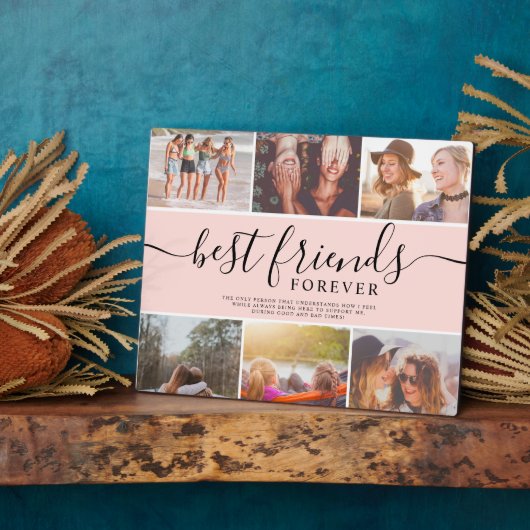 Die besten Freunde rosa cooles Skript 6 Foto Colla Fotoplatte (Seite)