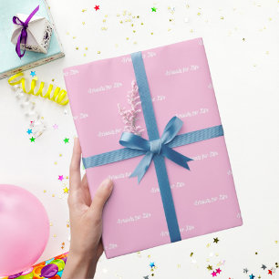 Die besten Freunde rosa pastellweiße Schrift Geschenkpapier