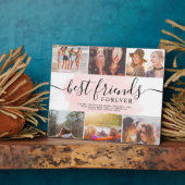 Die besten Freunde rosa Pinselstrich 6 Foto Collag Fotoplatte (Seite)