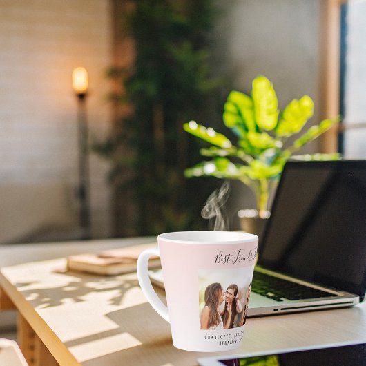 Die besten Freunde Rose Goldenes Foto Milchtasse