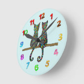 Die besten Freunde Runde Wanduhr (Winkel)