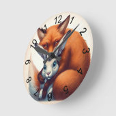 Die besten Freunde Runde Wanduhr (Winkel)