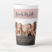 Die besten Freunde Schwarz-Braun-Foto-Namen Milchtasse (Vorderseite)
