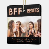 Die besten Freunde Schwarze Rose Goldbestien BESTE Keramikornament (Links)