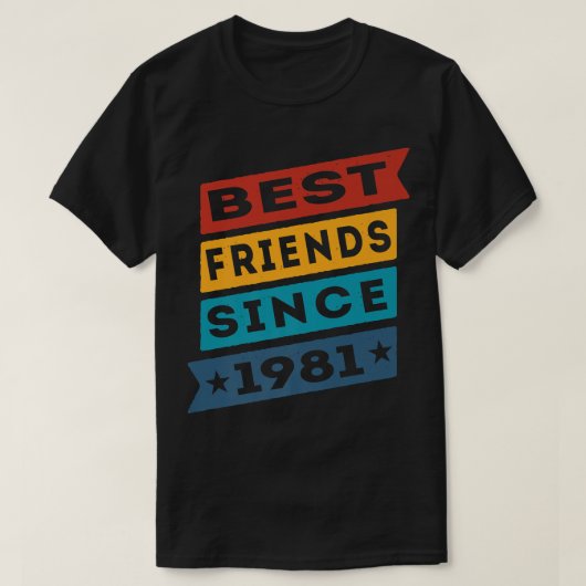 Die besten Freunde seit 1981 BESTE FREUNDIN Bestie T-Shirt (Design vorne)