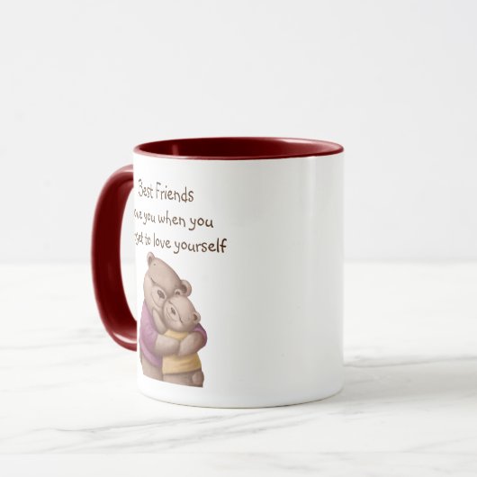 Die besten Freunde Teddy Bären Liebe Sie Inspirati Tasse (Vorderseite Links)
