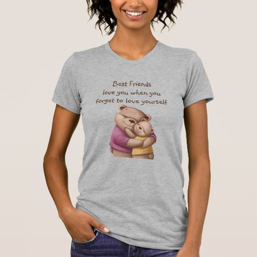 Die besten Freunde Teddy Bears Liebe Sie Inspirati T-Shirt (Vorderseite)