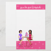 Die besten Freunde und Cupcakes! Briefpapier (Vorne/Hinten)