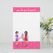 Die besten Freunde und Cupcakes! Briefpapier (Stehend Vorderseite)
