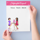 Die besten Freunde und Cupcakes! Flyer (Hand)