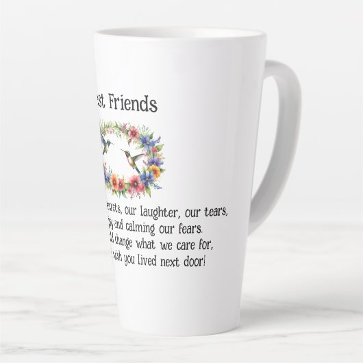 Die besten Freunde Verse Kaffee/Latte-Tasse Milchtasse (Rechte Ecke)