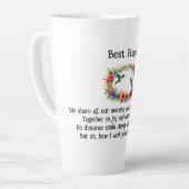 Die besten Freunde Verse Kaffee/Latte-Tasse Milchtasse (Linke Ecke)